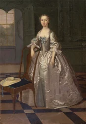 Eine Dame in einem Salon